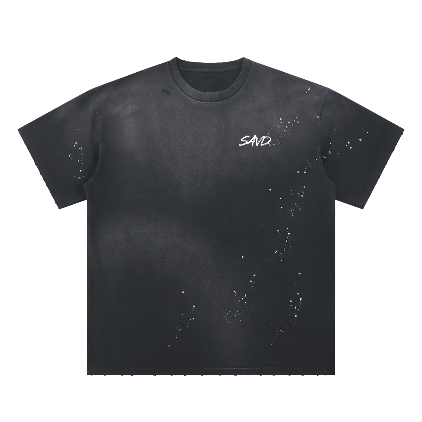Hand-Frayed Sunfade Paint Splatter T-Shirt