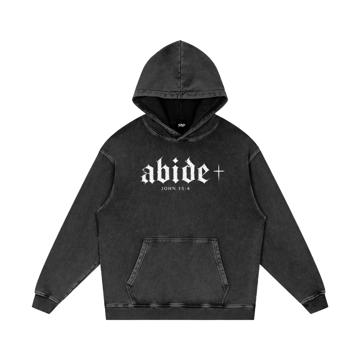 Abide Hoodie snow washed